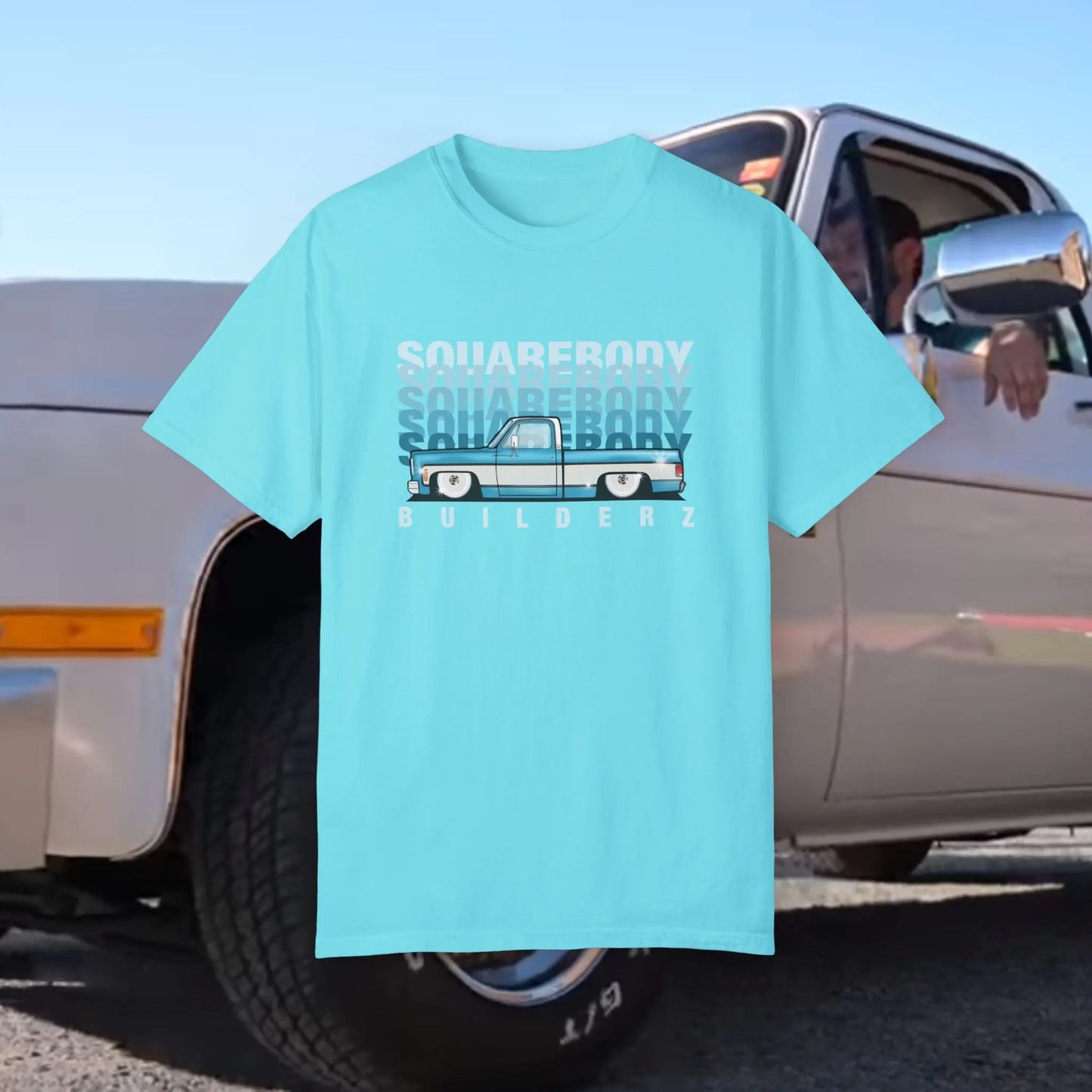 Vintage Wash Chevy C10 T-Shirt blue/wht Printify