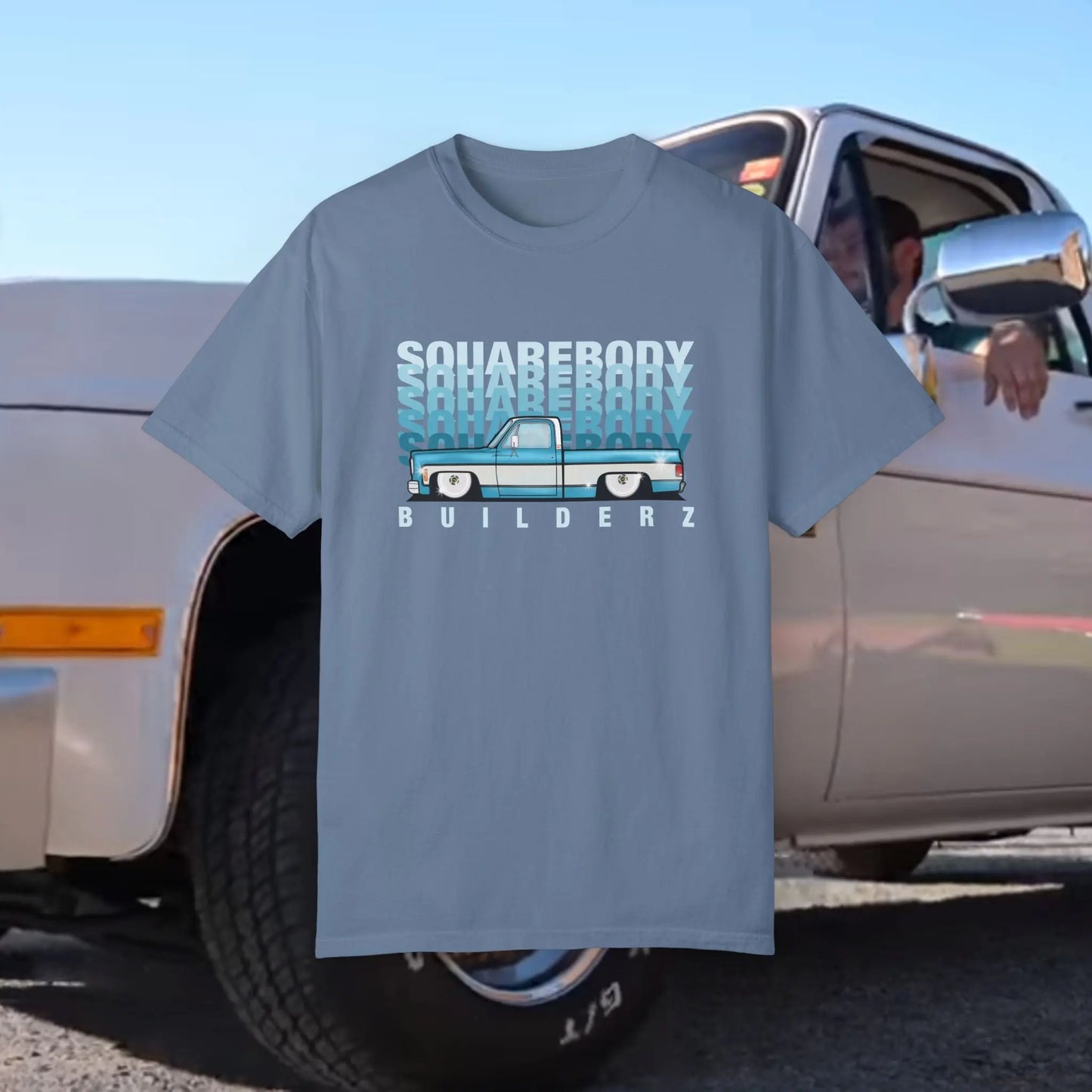 Vintage Wash Chevy C10 T-Shirt blue/wht Printify