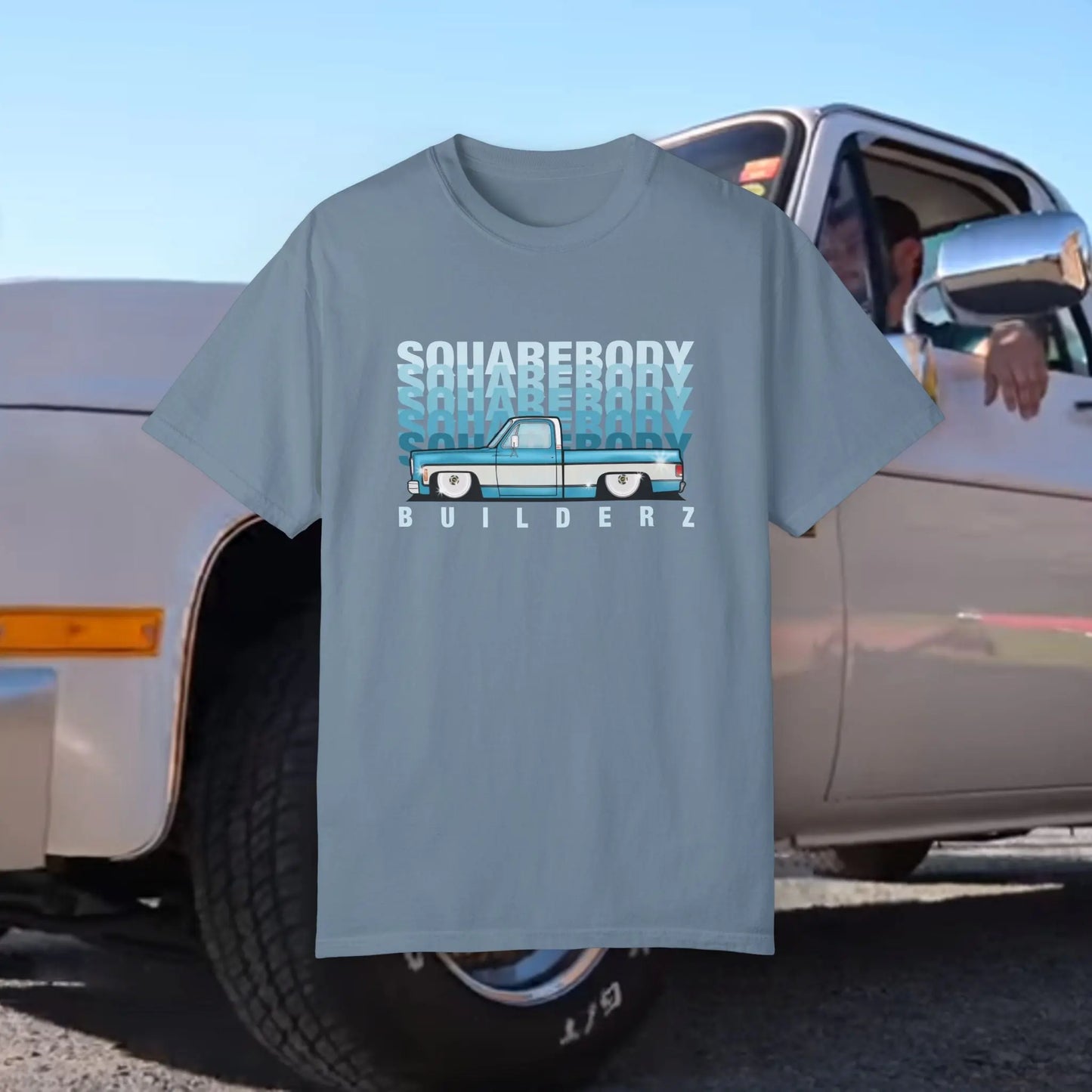 Vintage Wash Chevy C10 T-Shirt blue/wht Printify