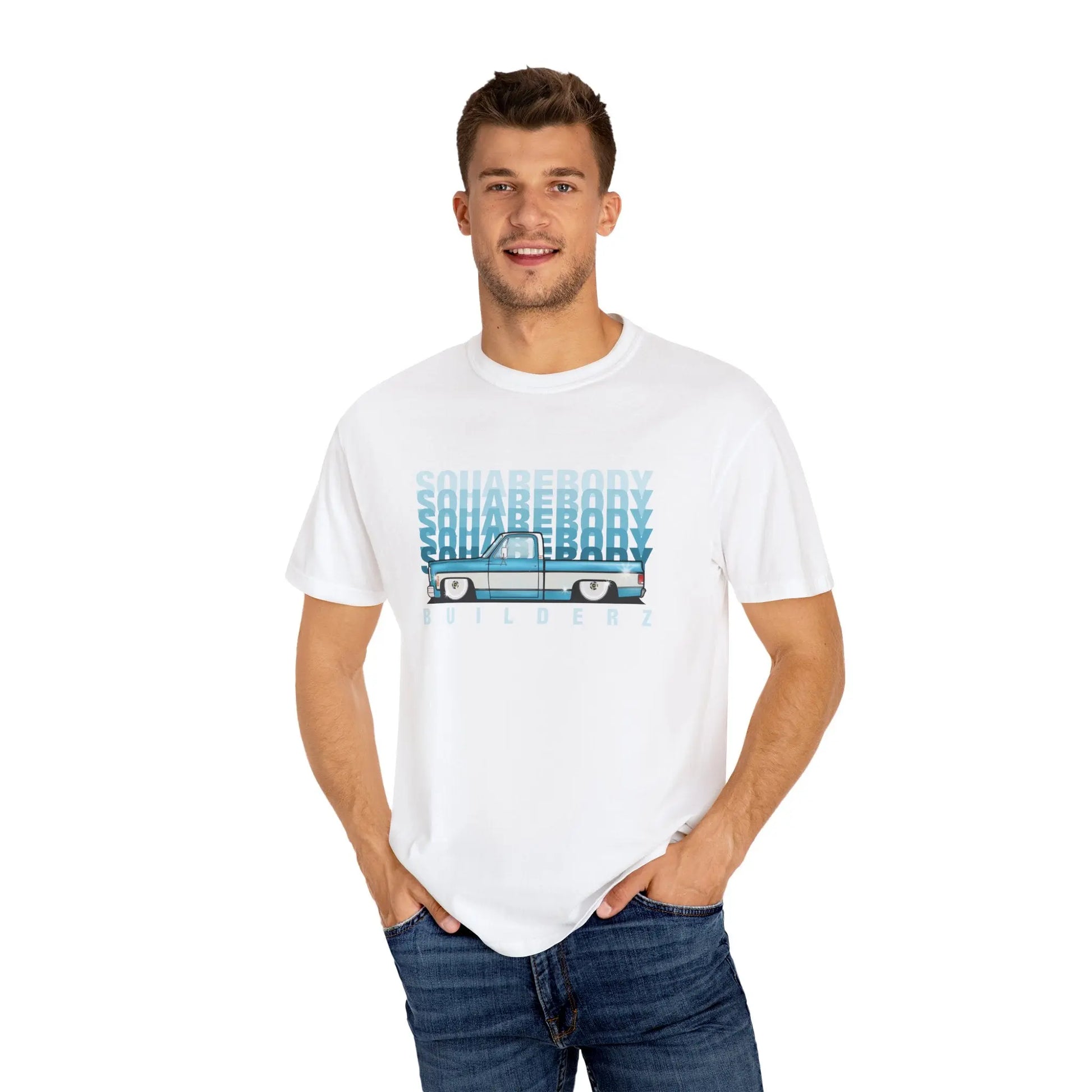 Vintage Wash Chevy C10 T-Shirt blue/wht Printify