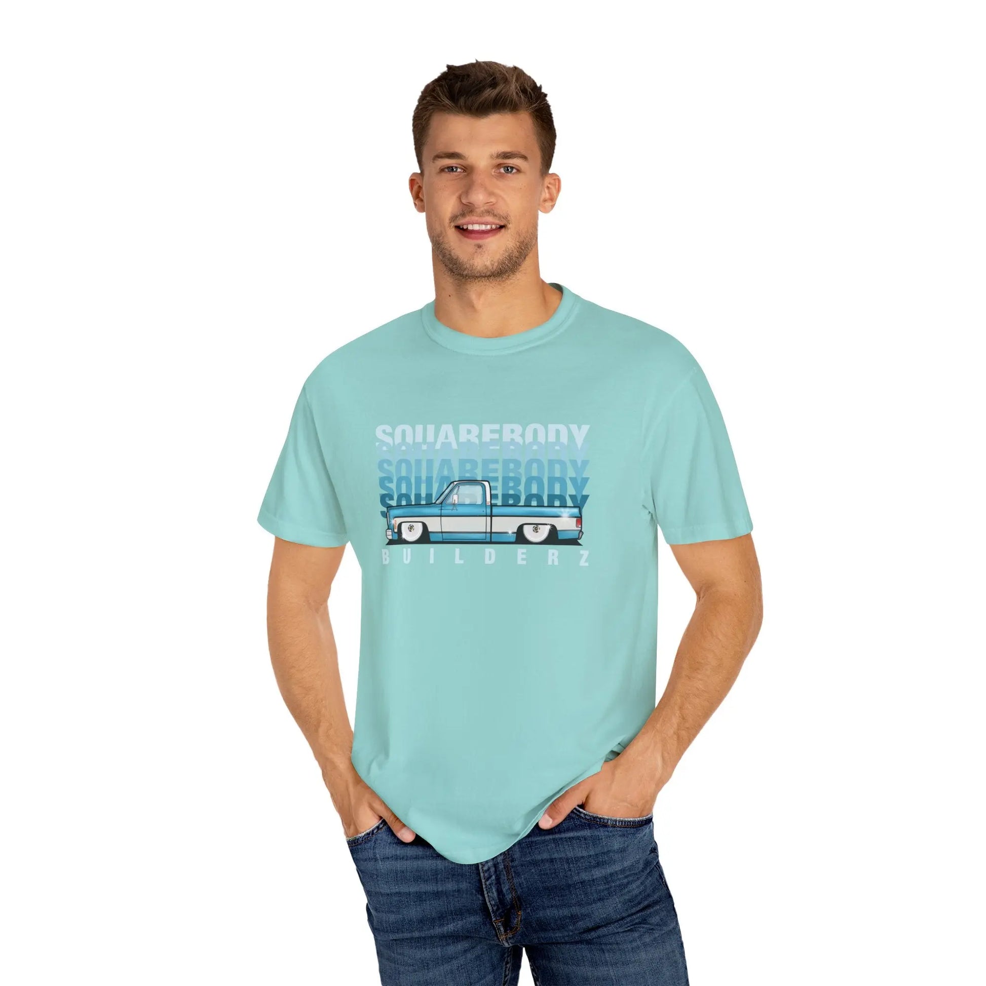 Vintage Wash Chevy C10 T-Shirt blue/wht Printify