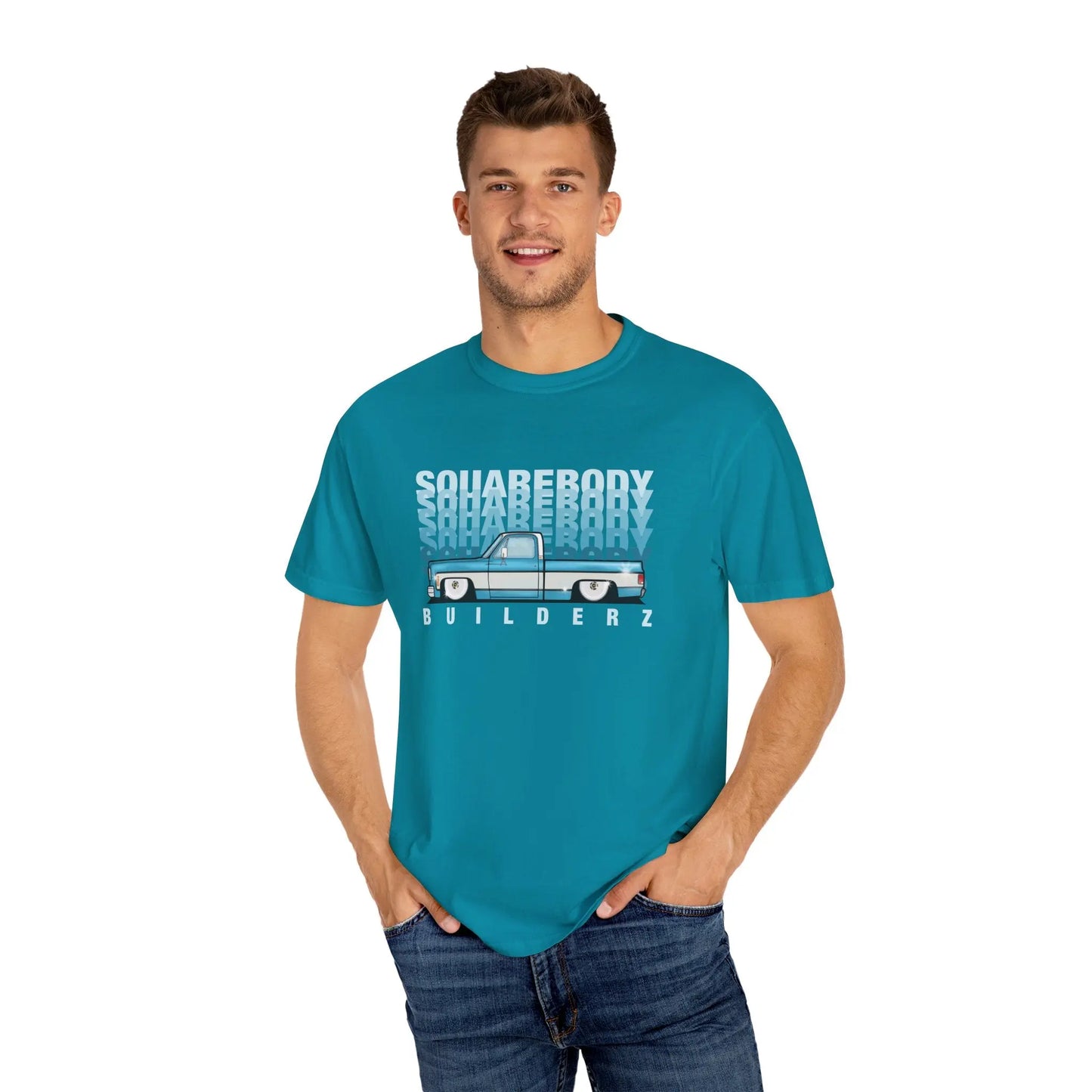 Vintage Wash Chevy C10 T-Shirt blue/wht Printify
