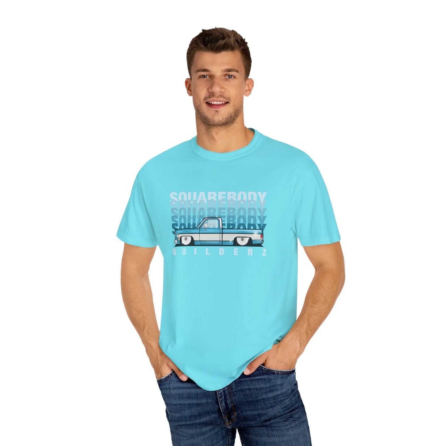 Vintage Wash Chevy C10 T-Shirt blue/wht Printify