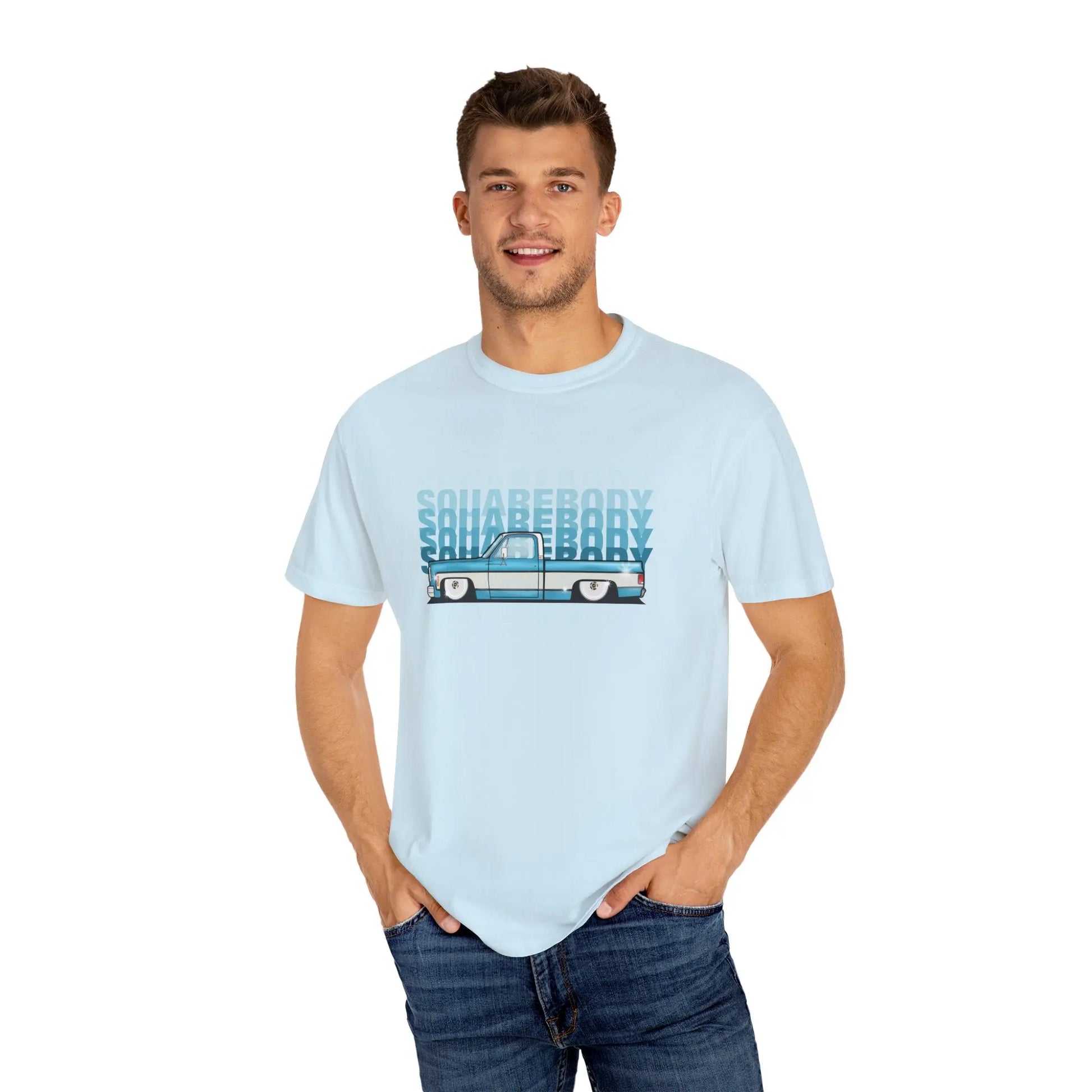 Vintage Wash Chevy C10 T-Shirt blue/wht Printify