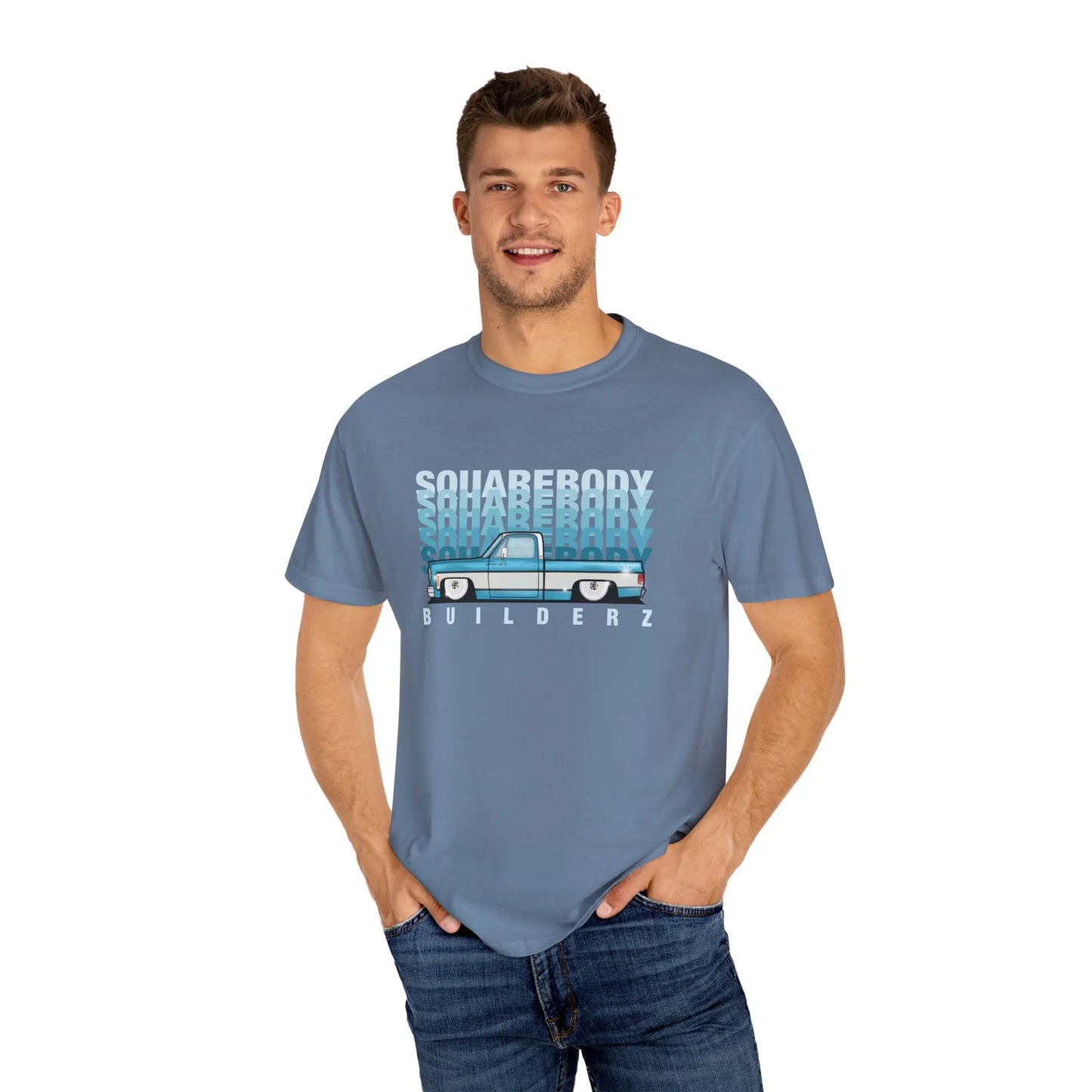 Vintage Wash Chevy C10 T-Shirt blue/wht Printify