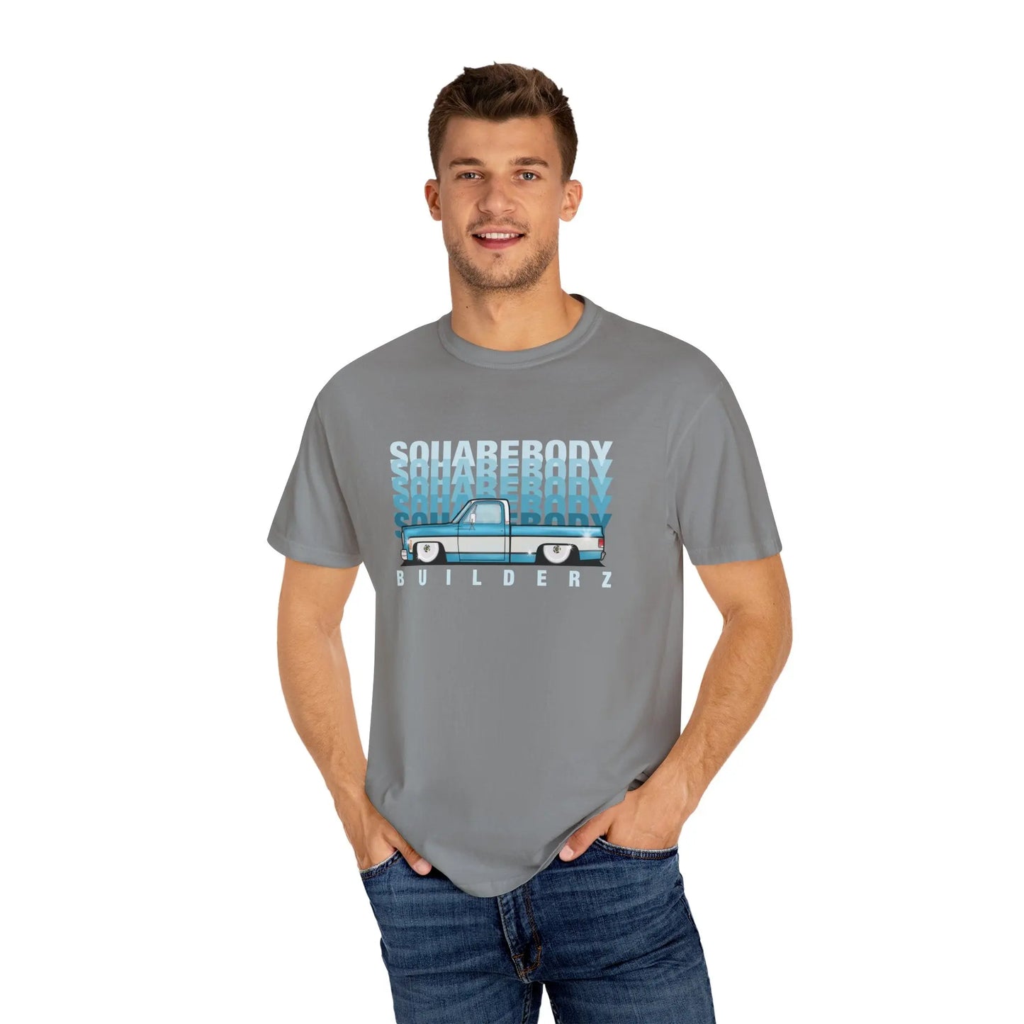 Vintage Wash Chevy C10 T-Shirt blue/wht Printify