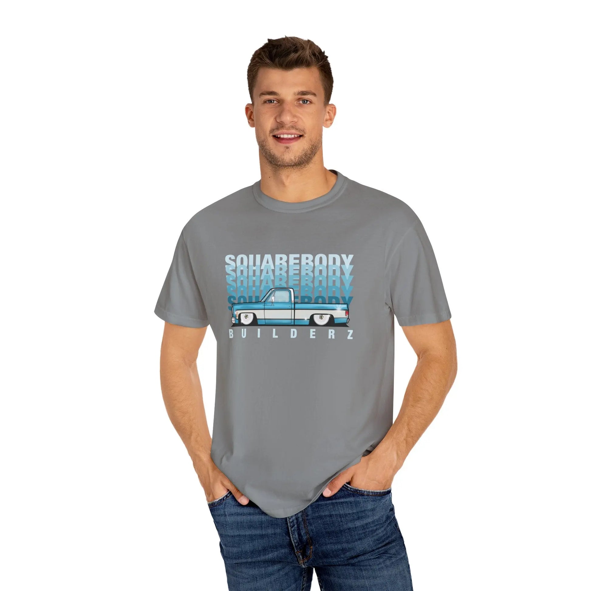 Vintage Wash Chevy C10 T-Shirt blue/wht Printify