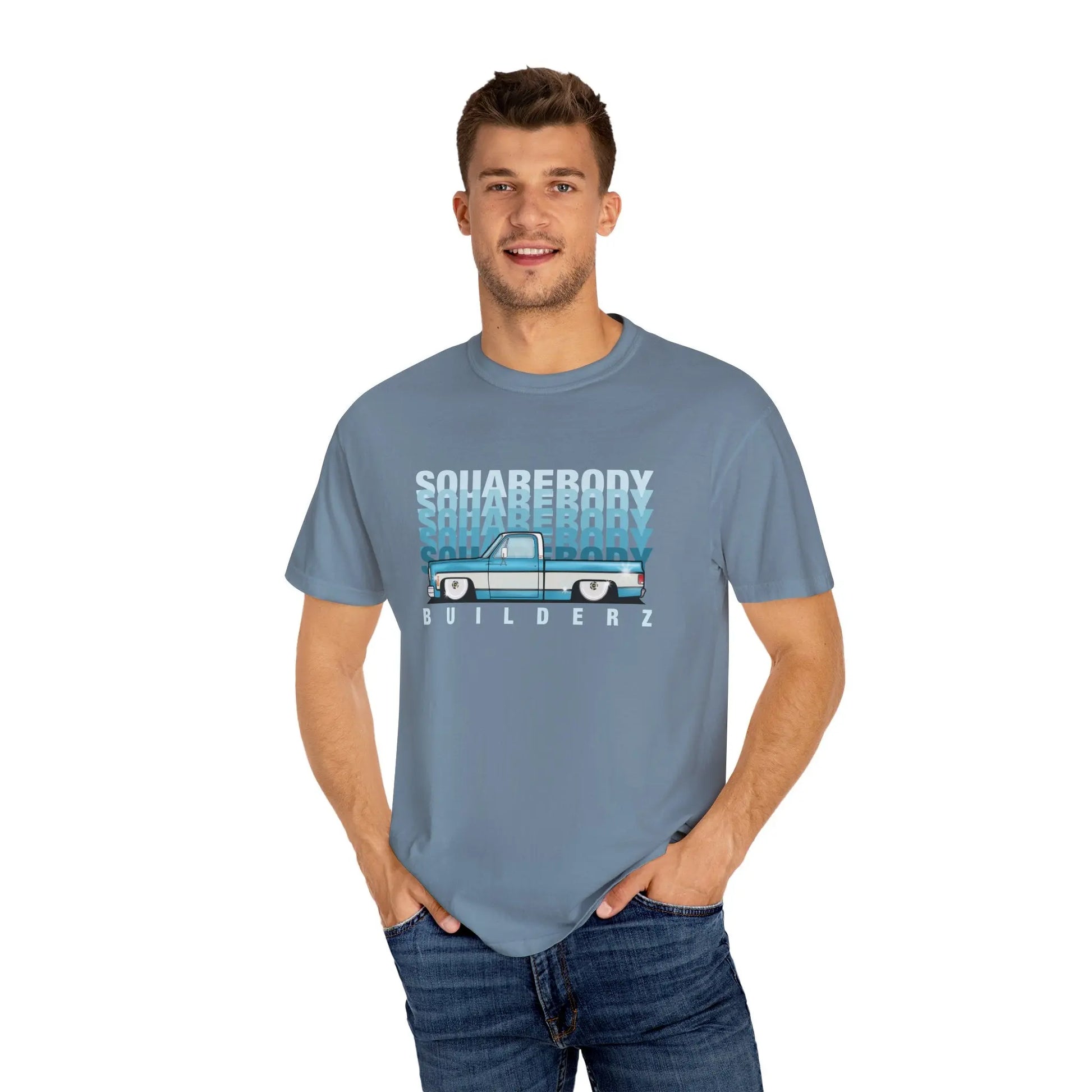 Vintage Wash Chevy C10 T-Shirt blue/wht Printify
