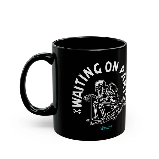 "Waiting on Parts" Skeleton Mug  - Perfect for Coffee Lovers Printify