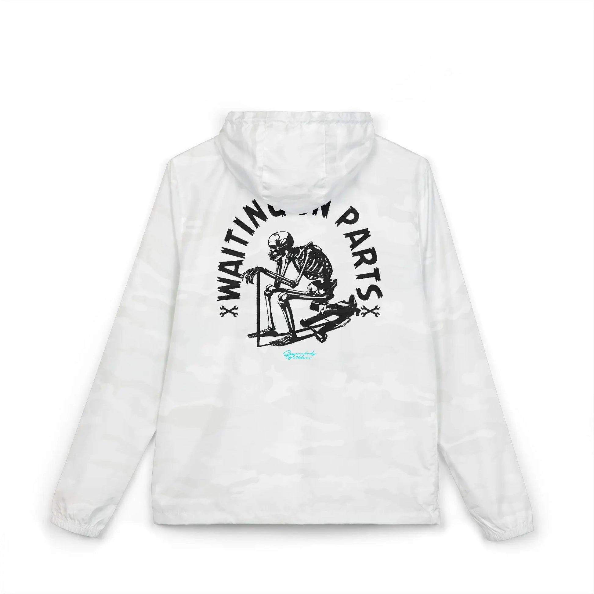 "Waiting on Parts" Windbreaker Jacket Printify