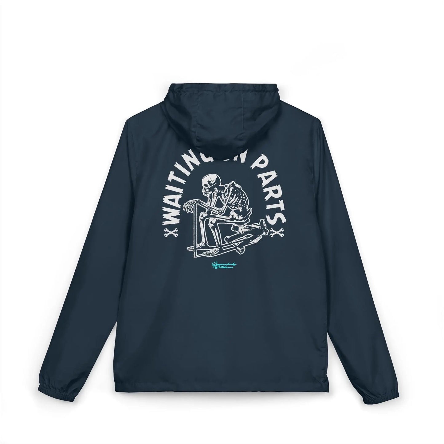 "Waiting on Parts" Windbreaker Jacket Printify