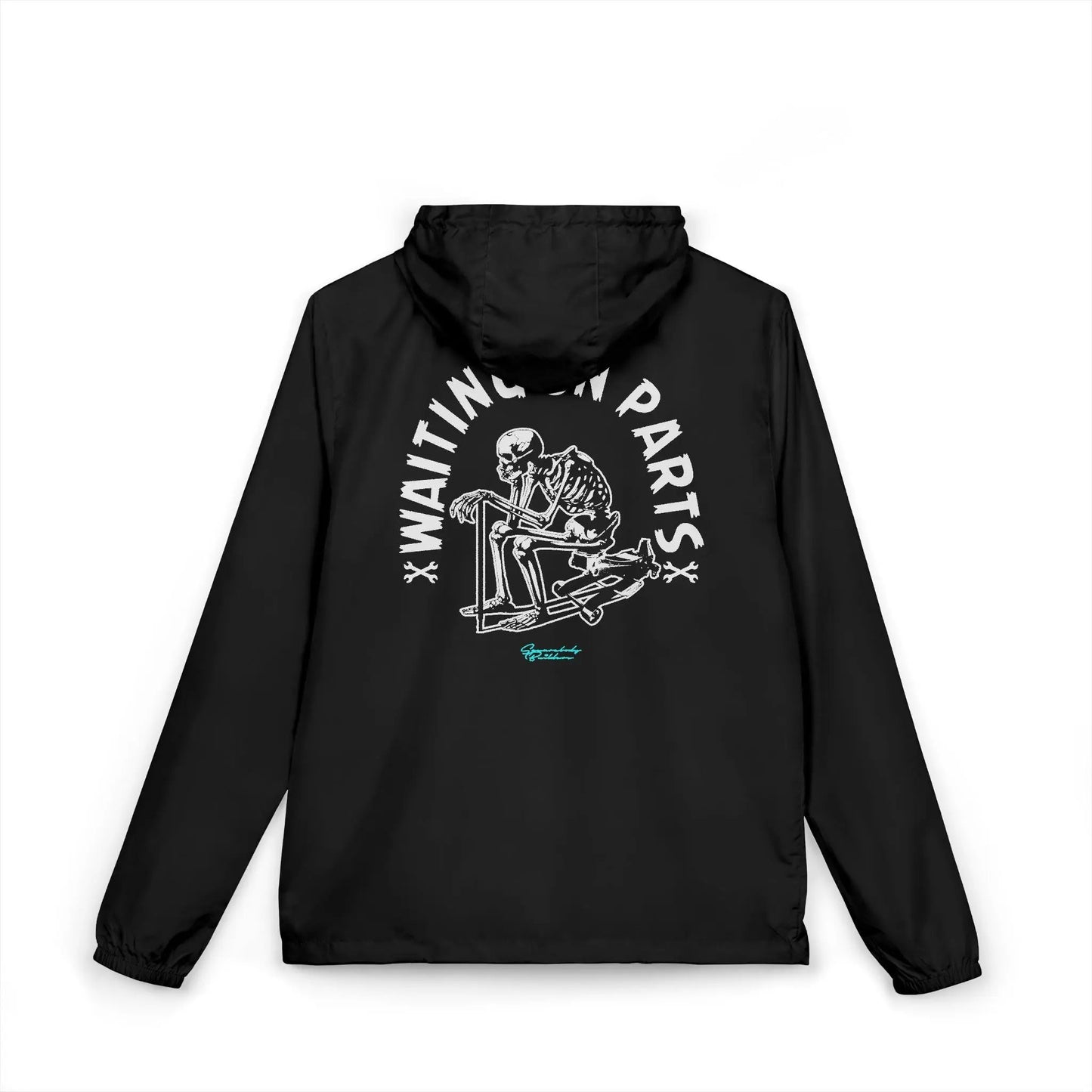 "Waiting on Parts" Windbreaker Jacket Printify