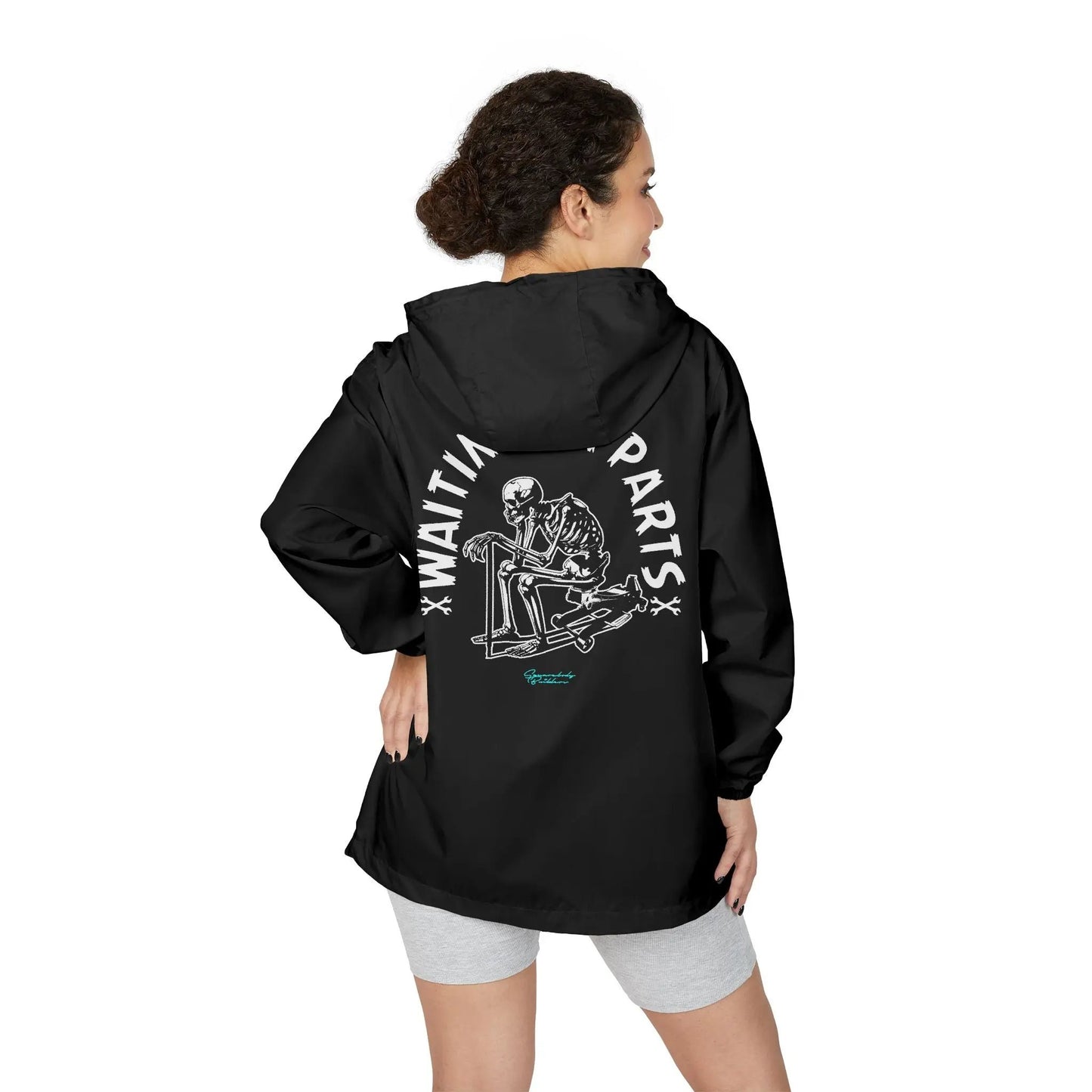 "Waiting on Parts" Windbreaker Jacket Printify