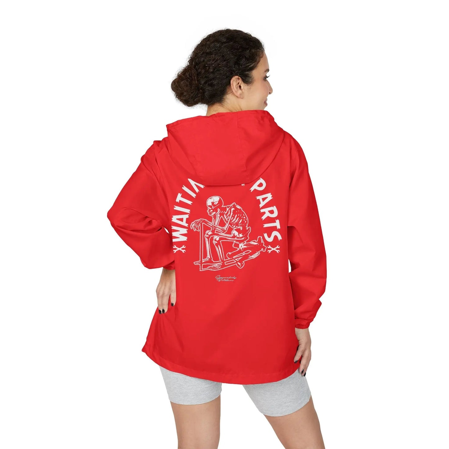 "Waiting on Parts" Windbreaker Jacket Printify