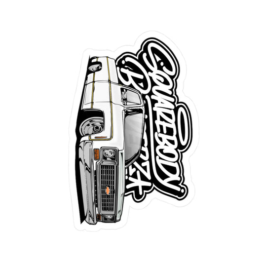 White 77 C10 Squarebody Kiss-Cut Vinyl Decal Printify