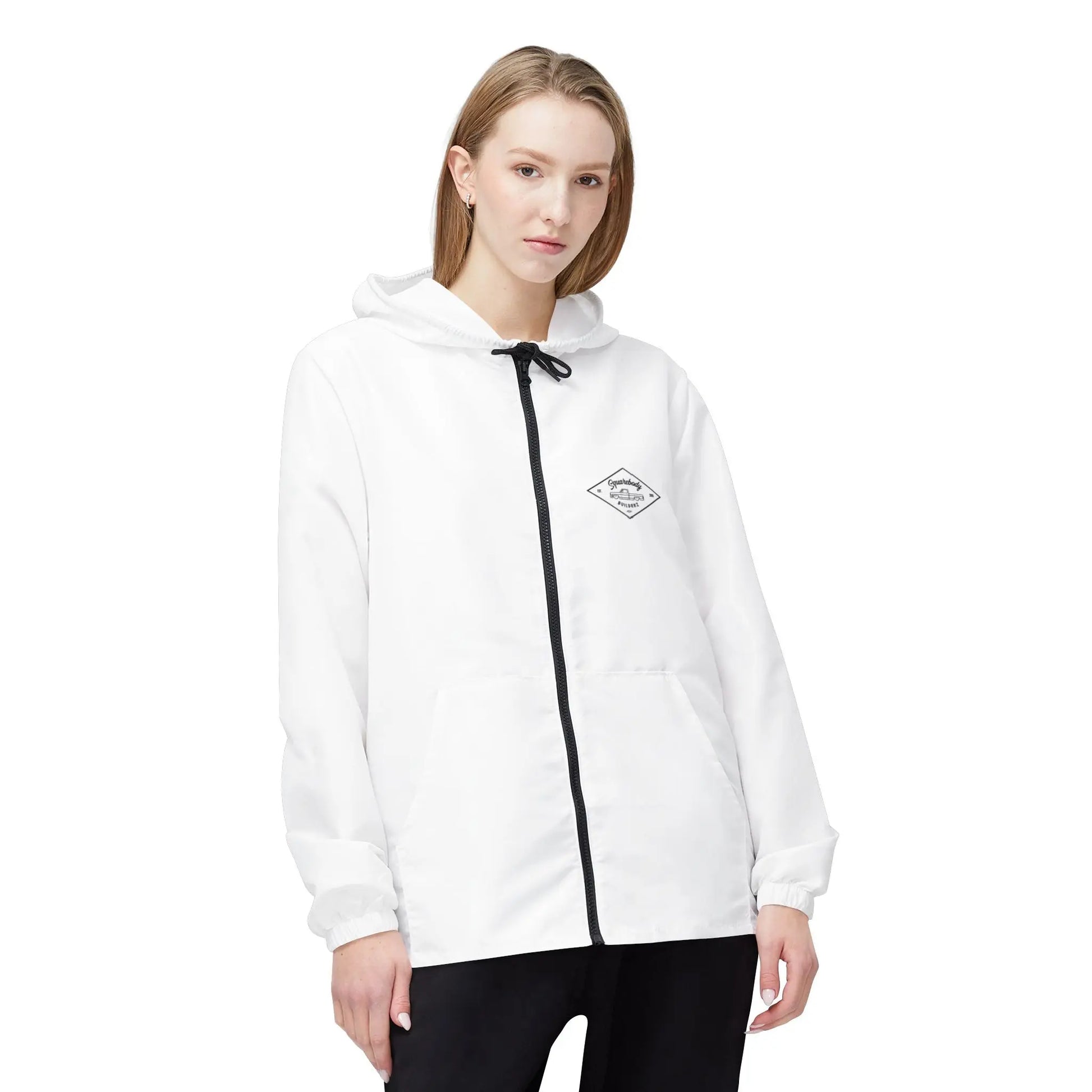White DIAMOND C10 Windbreaker Jacket (AOP) Printify